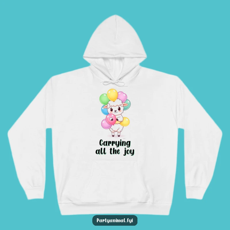 Funny Sheep Balloon Hoodie: Cozy Comfort with a Balancing Sheep