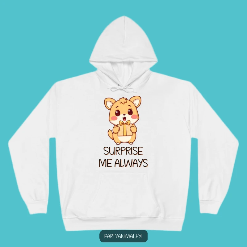 Cozy Reactions: Funny Surprised Animal Gift Hoodie