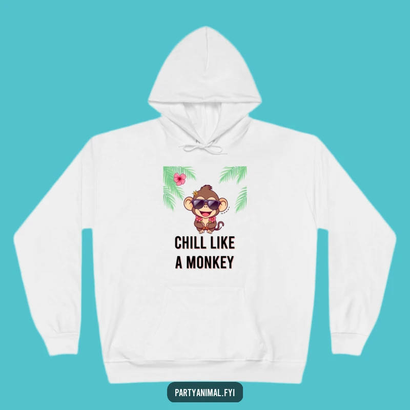 Funny Monkey Hoodie - Cozy & Joyful Tropical Cool Design