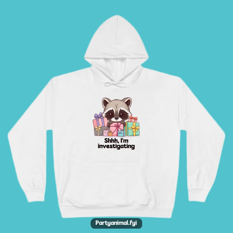Funny Raccoon Gift Hoodie: Cozy Curious Peeker Comfort