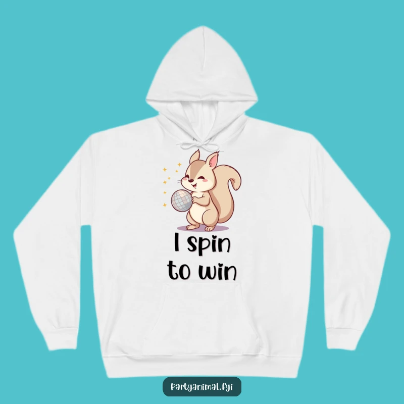 Funny Squirrel Disco Tail Hoodie - Cozy & Fun Party Wear Gift