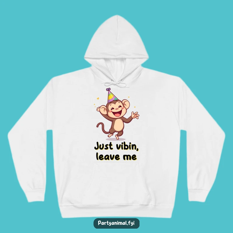Funny Monkey Hoodie: Jubilant Party Hat Sloth Cozy Funny Gift Wear