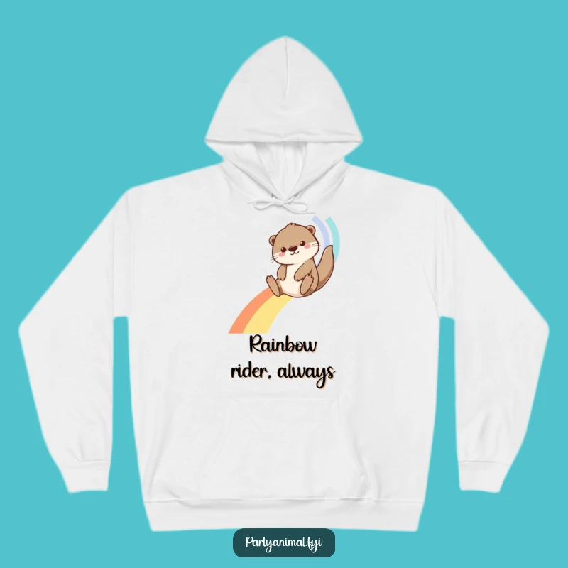 Cozy Funny Otter Rainbow Streamer Hoodie: The Ultimate Gift for Laughter Lovers