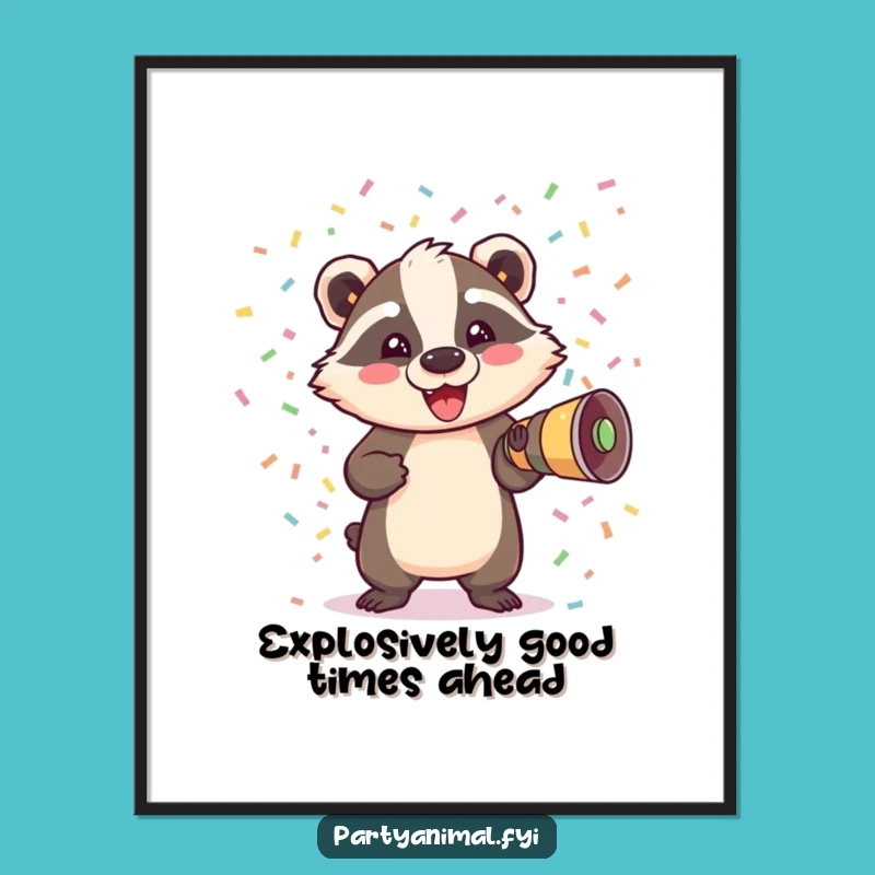 Free Printable Badger Cannon Art: Explosive Downloadable Decor for a Lively Room