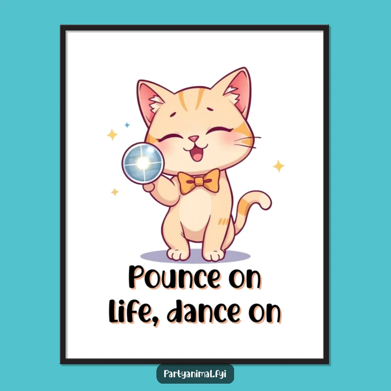 Free Printable Cat Disco Wall Art: Funny Downloadable Decor for a Fun Vibe
