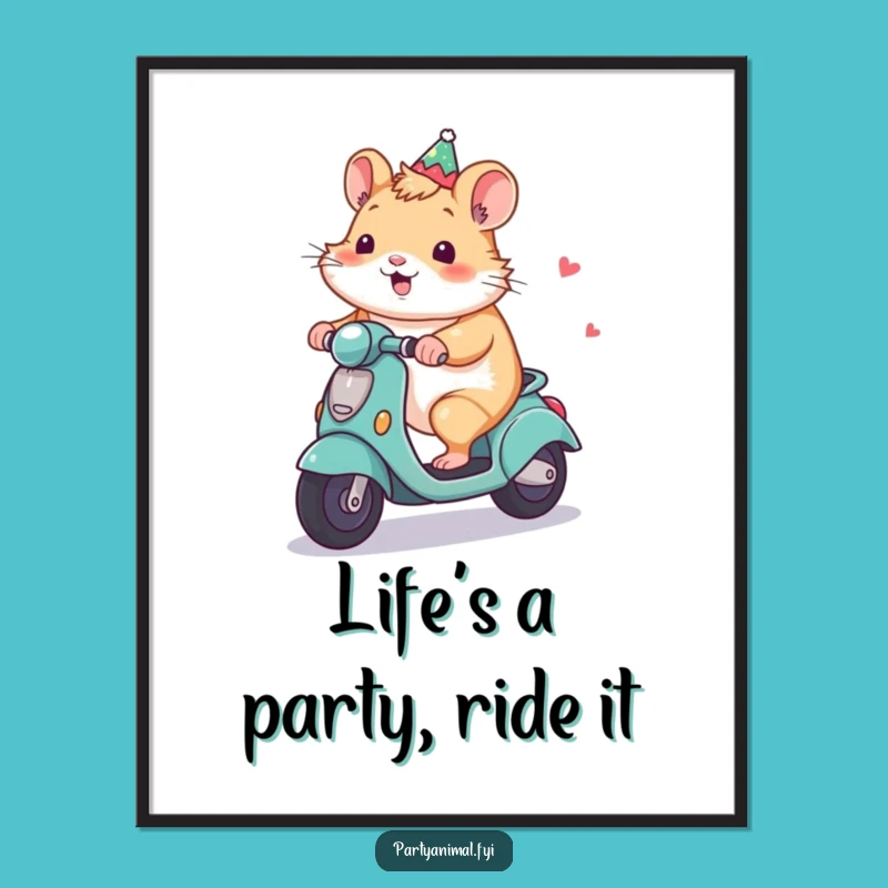 Free Printable Hamster Scooter Art: Fun Downloadable Decor for a Playful Atmosphere