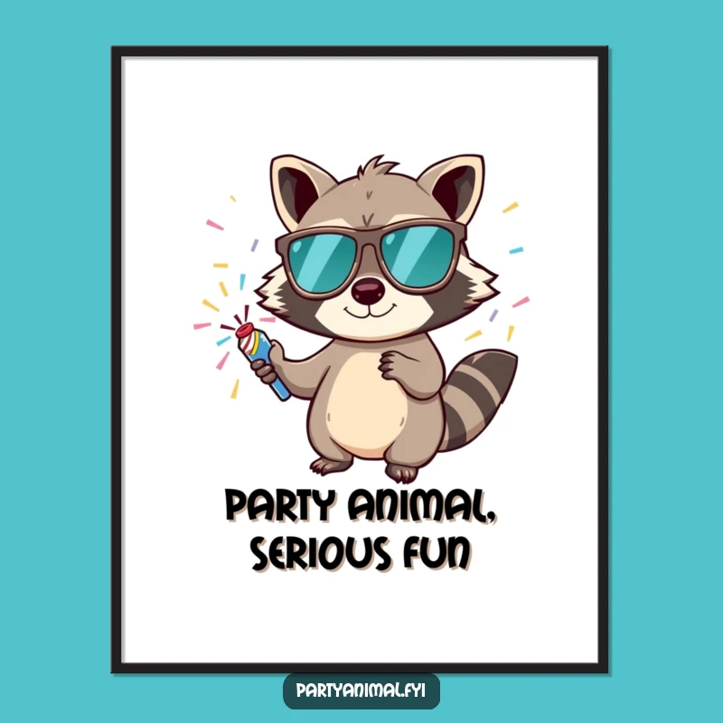 Free Printable Raccoon Wall Art - Funny Downloadable Decor for Party Vibes