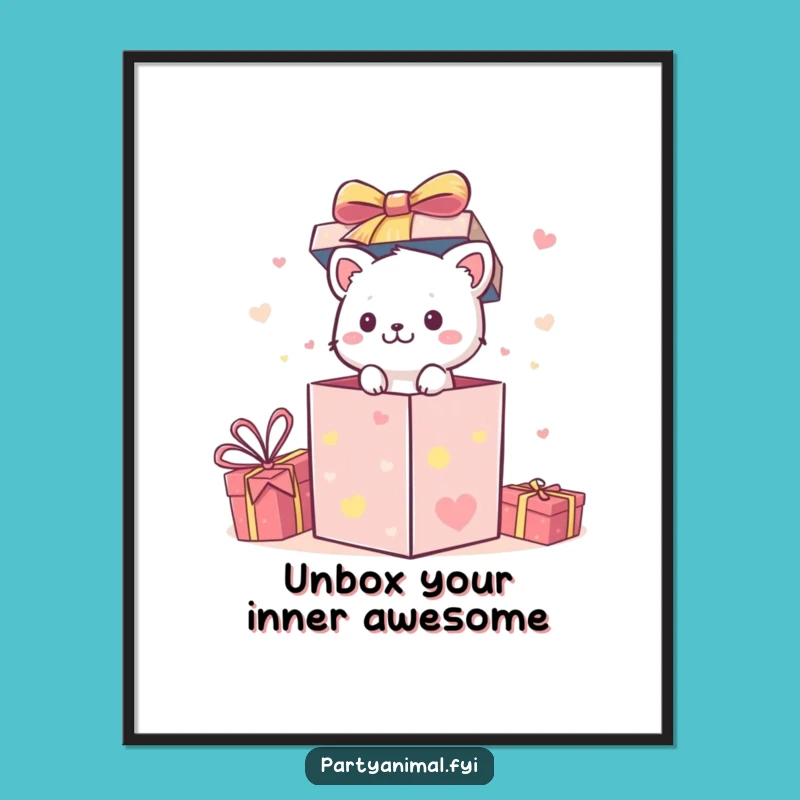 Free Printable Wall Art: Gift Box Pop! Funny Downloadable Decor