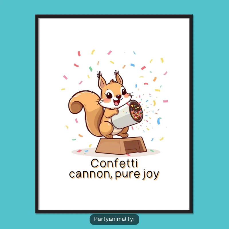 Free Printable Wall Art: Squirrel Cannon Blast, Hilarious Downloadable Decor for Energetic Spaces