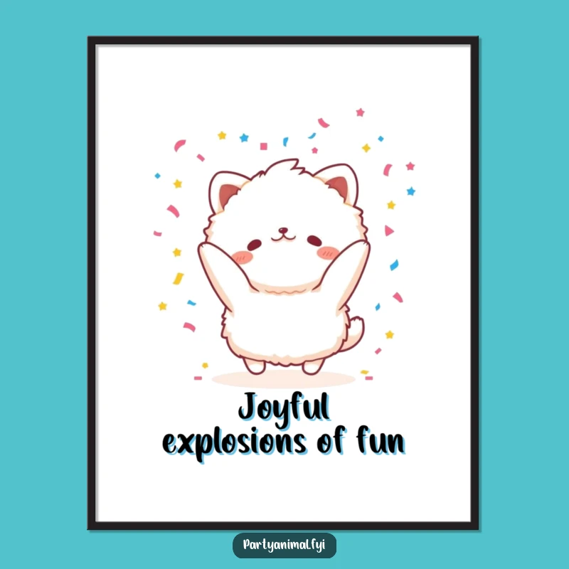 Free Printable Wall Art: Joyful Confetti Animal Whimsical Downloadable Art