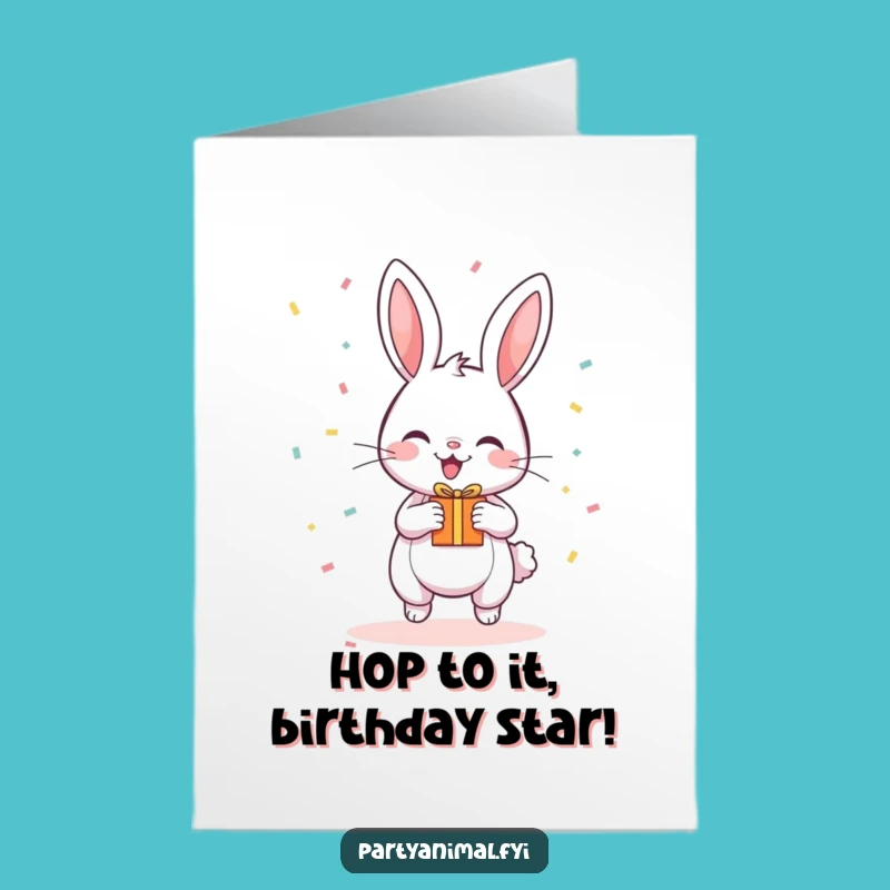 Free Printable Birthday Card: Bouncing Bunny, Gift - Adorable DIY Surprise