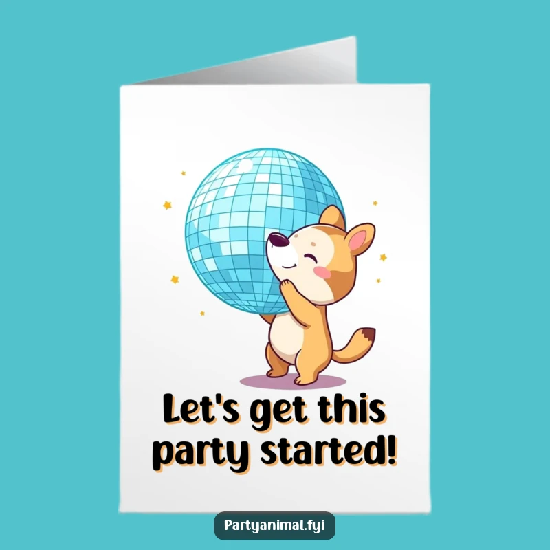 Free Printable Birthday Card: Disco Ball Nose Bonk! Downloadable & Funny Gift