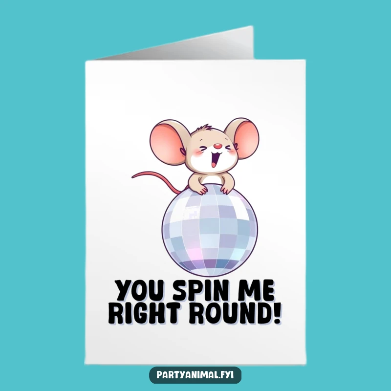 Free Printable Congratulations Card: Disco Mouse - Funny Downloadable Gift for Any Win