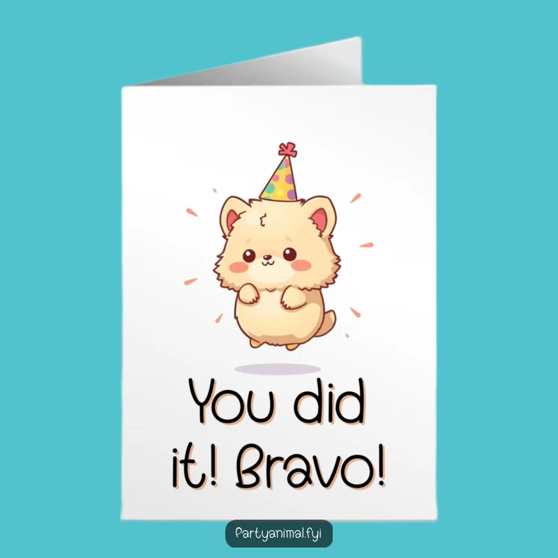 Free Printable Congrats Card: Wacky Animal Party Spin! Downloadable & Funny Celebration Gift