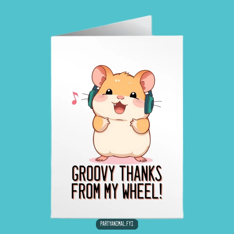 Free Printable Hamster Thank You Card: Beat-iful Gratitude Downloadable Express