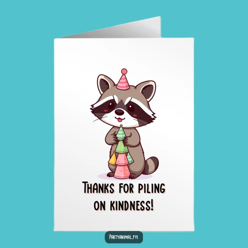 Free Printable Raccoon Thank You Card: Hat Thanks Downloadable Express
