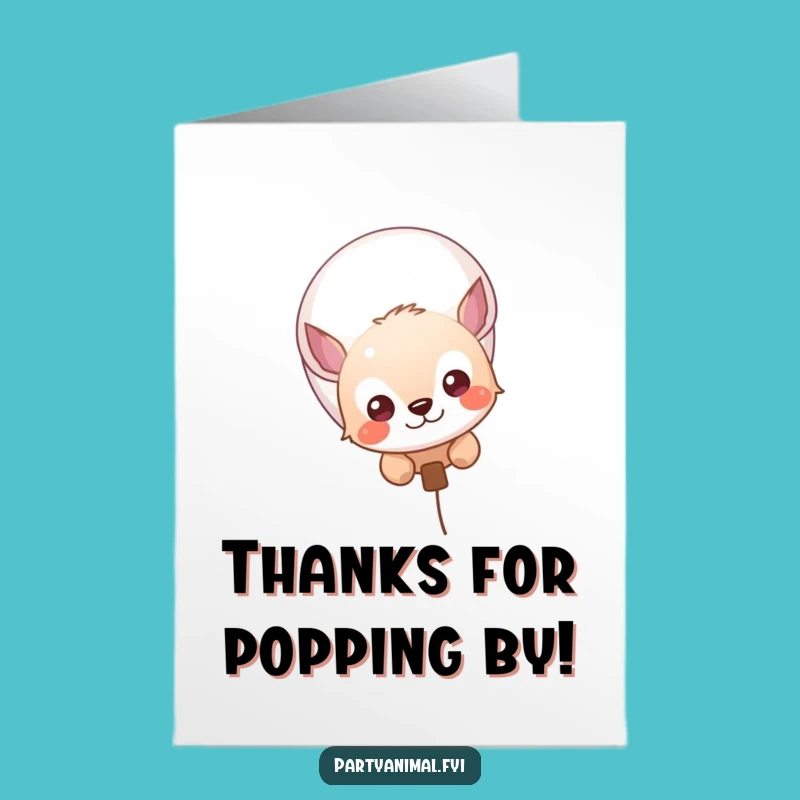 Free Printable Thank You Card: Peeking Animal - Adorable DIY Thanks!