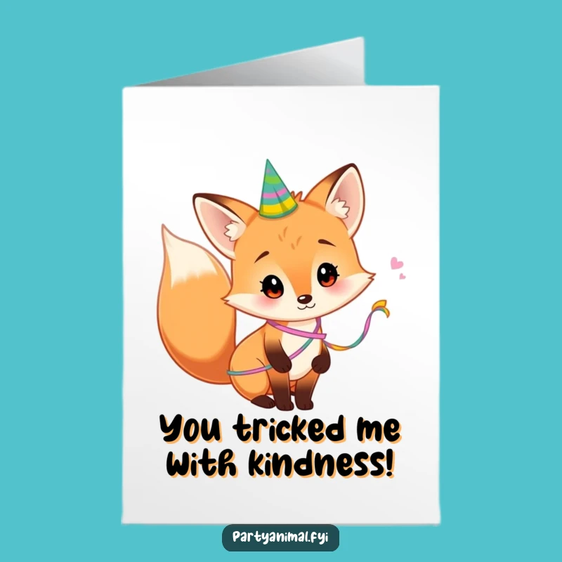 Free Printable Fox Thank You Card: Streamer Thanks Downloadable Express