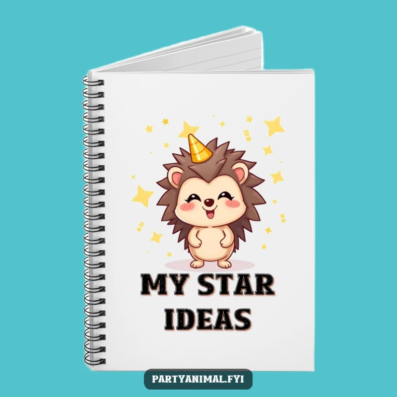 Funny Hedgehog Stars Notebook: Jot Down Your Joyful Thoughts