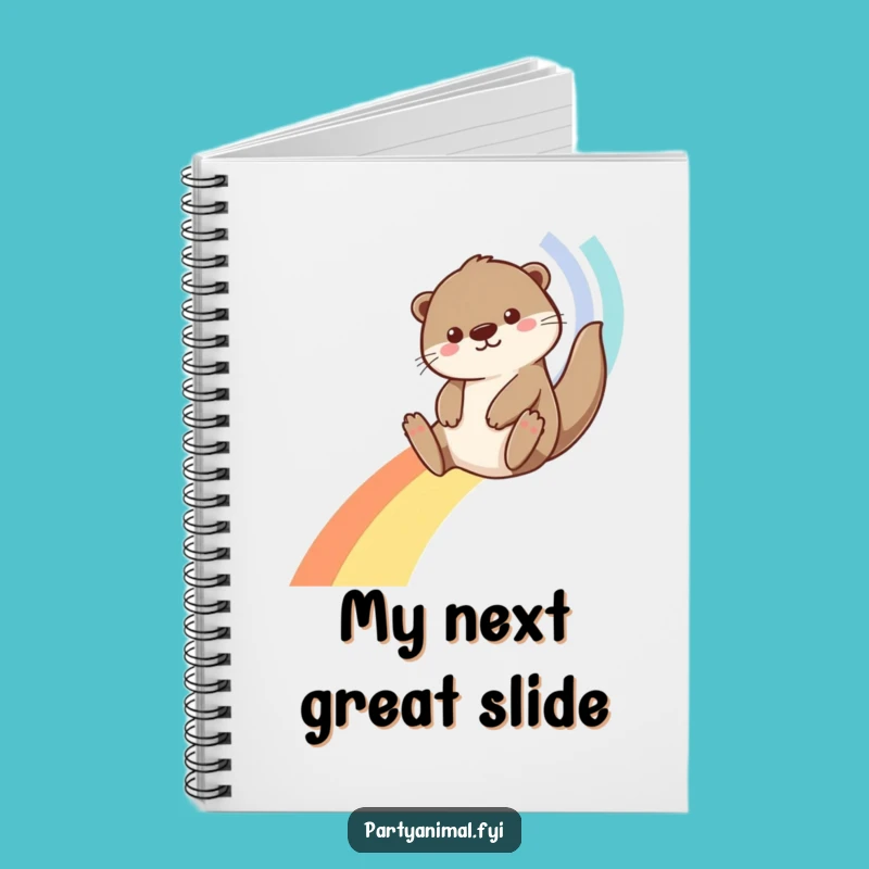 Funny Otter Rainbow Streamer Notebook: Jot Down Laughs and Ideas