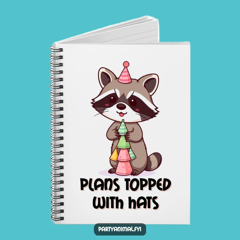 Funny Raccoon Notebook: Party Hat Balancer - Journal Gift!