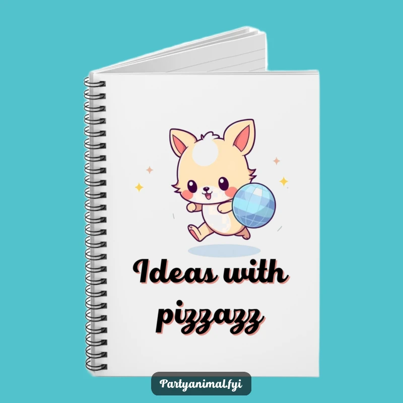 Funny Animal Disco Ball Notebook - Jot Down Ideas with a Smile!