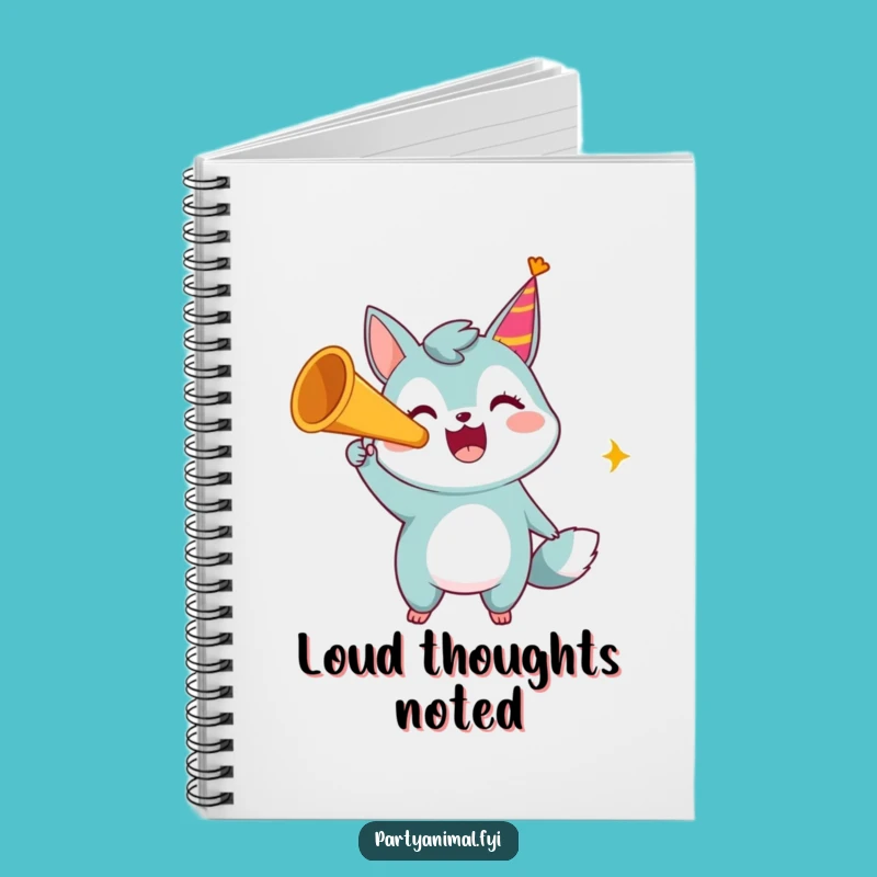 Jot Down the Joy: Funny Animal Party Horn Notebook