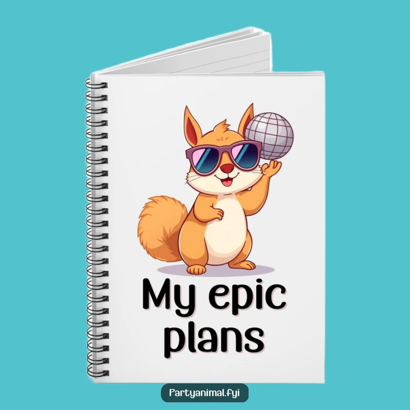 Funny Squirrel Disco Notebook: Jot Down Your Grooviest Ideas
