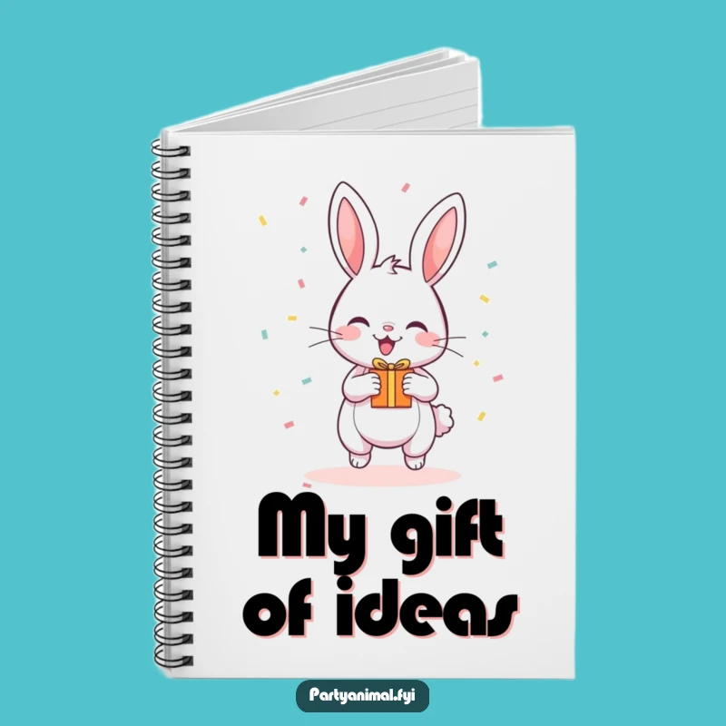 Funny Bunny Gift Notebook - Bouncing Journal, Cheerful Funny Gift for Notes