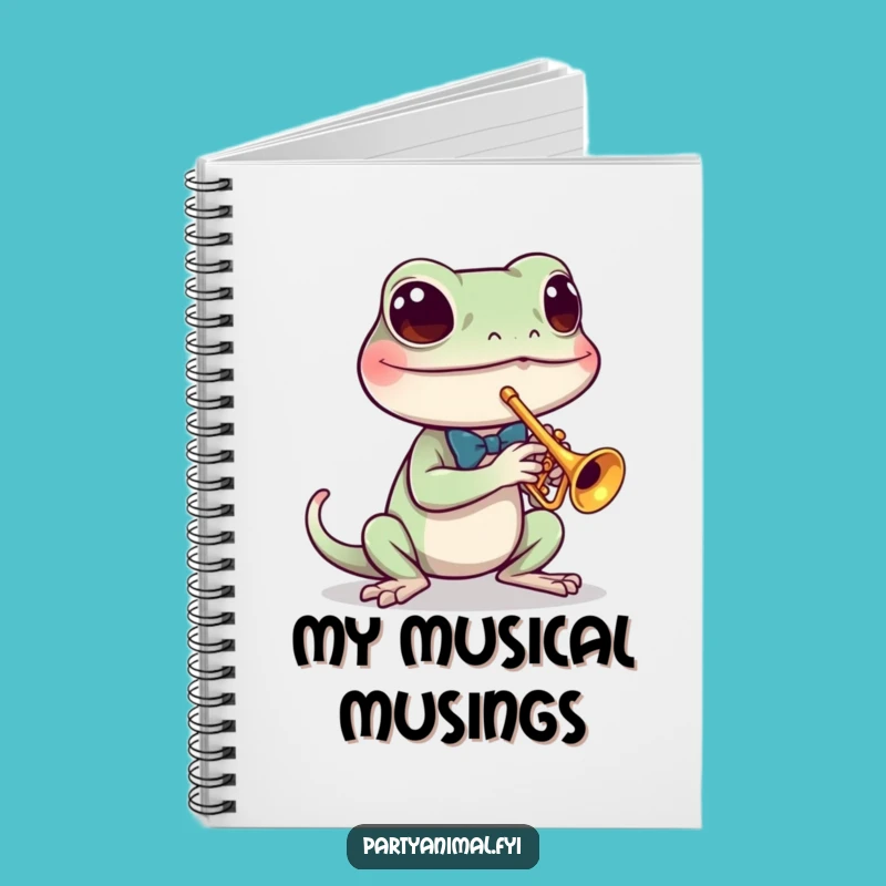 Funny Gecko Jazz Notebook: Jot Down Your Melodies with Dapper Style