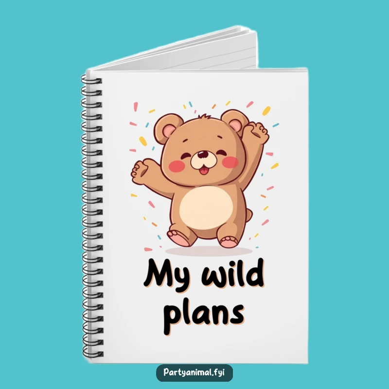 Funny Bear Dancing Notebook: Wild Party Journal, Perfect Funny Gift