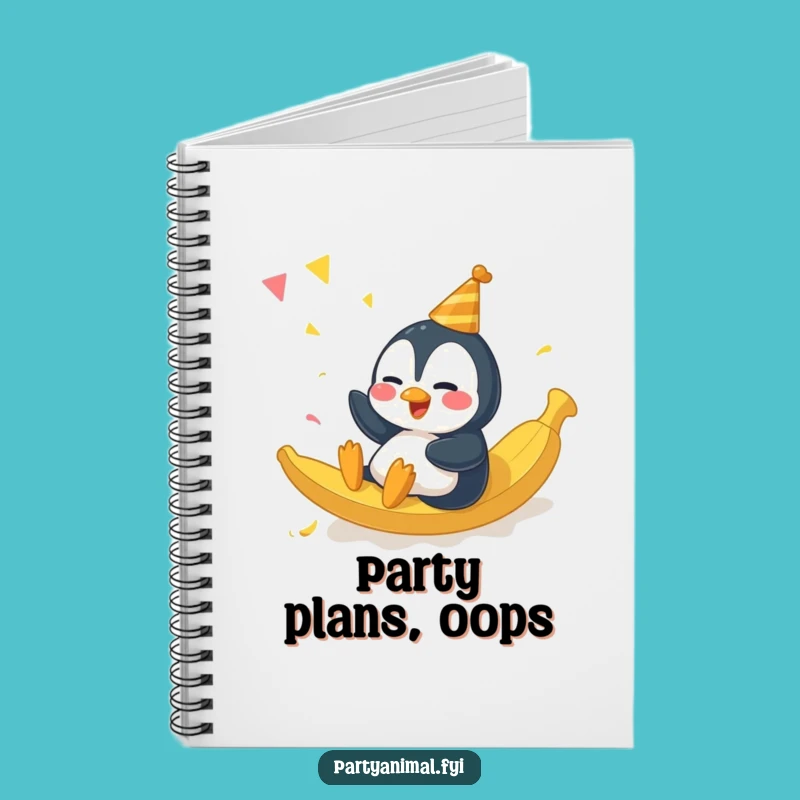 Funny Penguin Party Notebook - Giggling Slide Journal Gift