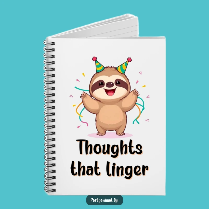 Funny Sloth Notebook: Party Streamer Slow Shimmy Journal Gift