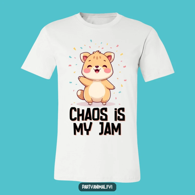 Funny Cheerful Animal Confetti Juggling T-Shirt: Wear Your Joyful Humor