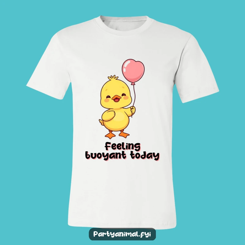 Funny Yellow Duck Balloon T-Shirt - Cheerful & Whimsical Apparel Gift