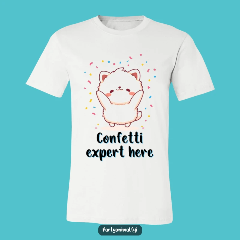 Funny Joyful Animal Confetti T-Shirt: Wear Your Happiness, Perfect Funny Gift Tee!