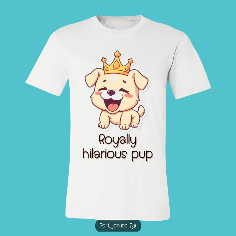 Funny Puppy Crown T-Shirt: Wearable Joy and Royal Giggles