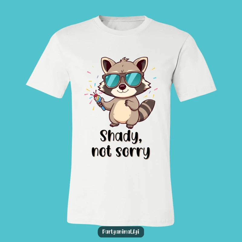 Funny Raccoon T-Shirt: Party Vibe Apparel, Sunglasses Raccoon Gift