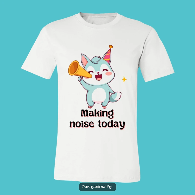Funny Party Animal Horn T-Shirt: Celebrate Loud and Proud!