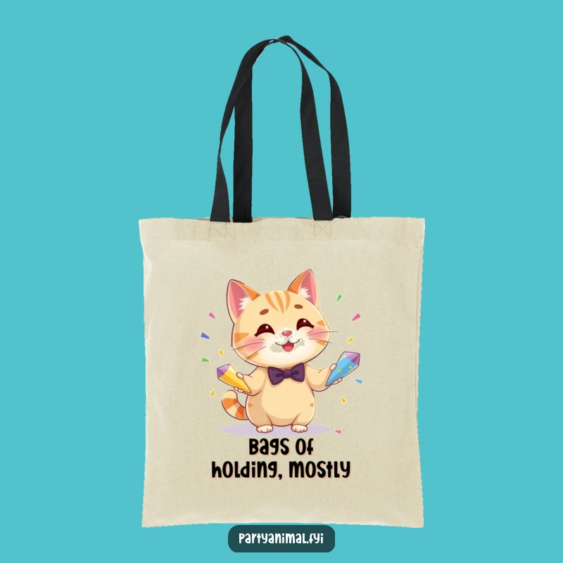 Funny Cat Confetti Tote Bag - Chic & Hilarious Juggling Accessory Gift