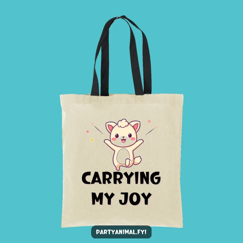 Carry the Party: Funny Jumping Animal Streamer Tote Bag