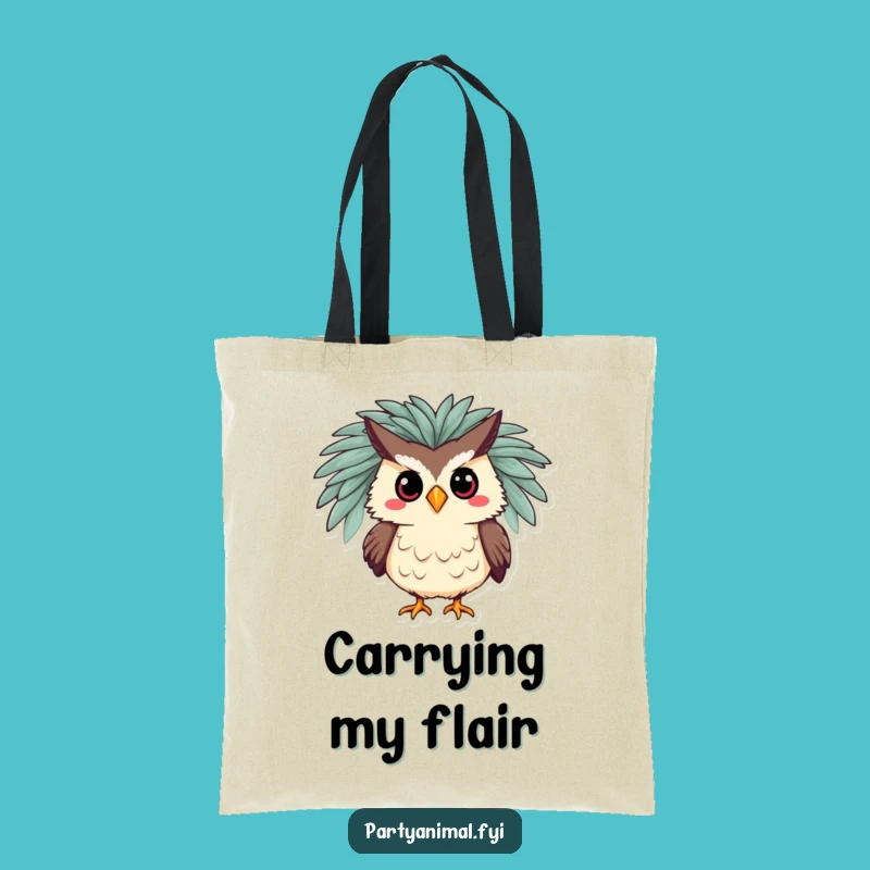 Funny Owl Boa Tote Bag: Carry Your Glamour with Hoot-arious Flair