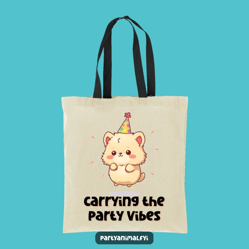 Funny Fluffy Party Animal Tote Bag: Carry Your Fun with this Hilarious Character!