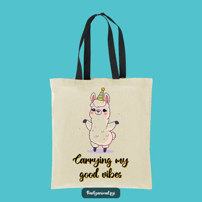 Funny Llama Party Tote Bag - Chic & Sparkling Fiesta Accessory Gift