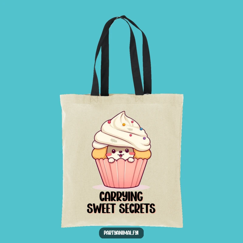 Funny Mischievous Animal Cupcake Tote Bag: Carry Sweetness, Fantastic Funny Gift!