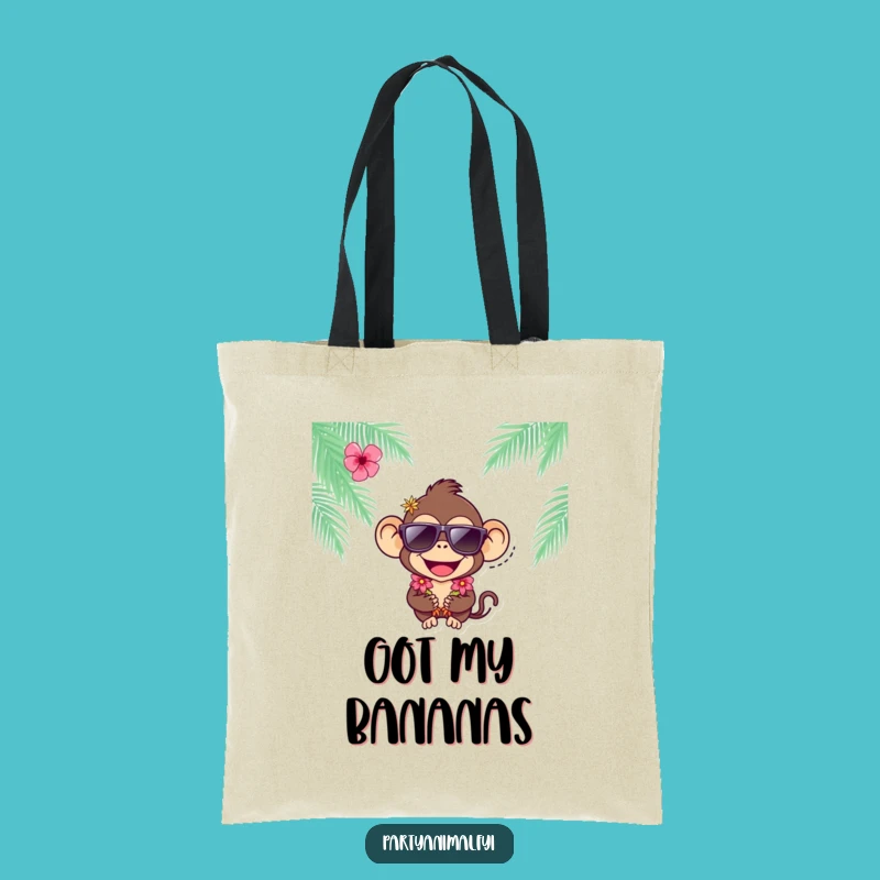 Funny Monkey Sunglasses Tote Bag - Joyful Tropical Accessory