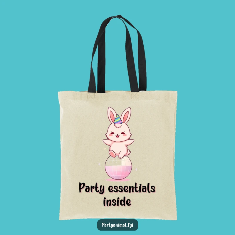 Funny Disco Bunny Tote Bag: Carry Your Party Essentials with Flair Gift